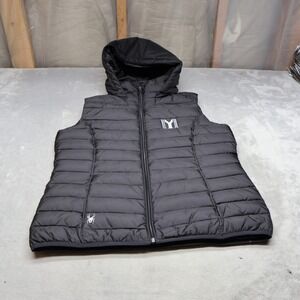 Spyder Vest Women Large Black Supreme Puffer Outdoor Winter Light Insulated LOGO